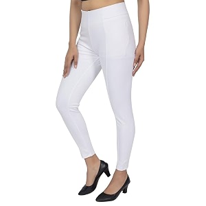 mlada slim fit jeggings with elastic waist band for women office work formal wear trousers stretch cotton knit high waist skinny fit jeggings lycra pants travel comfort jeggings