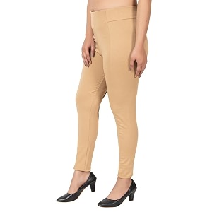 mlada slim fit jeggings with elastic waist band for women office work formal wear trousers stretch cotton knit high waist skinny fit jeggings lycra pants travel comfort jeggings