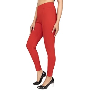 mlada slim fit jeggings with elastic waist band for women office work formal wear trousers stretch cotton knit high waist skinny fit jeggings lycra pants travel comfort jeggings