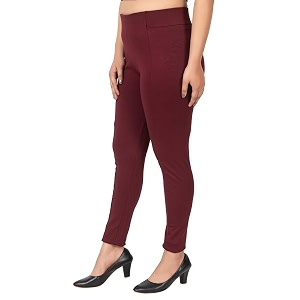 mlada slim fit jeggings with elastic waist band for women office work formal wear trousers stretch cotton knit high waist skinny fit jeggings lycra pants travel comfort jeggings