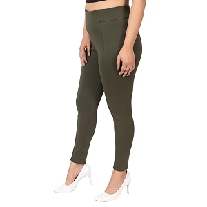 mlada slim fit jeggings with elastic waist band for women office work formal wear trousers stretch cotton knit high waist skinny fit jeggings lycra pants travel comfort jeggings