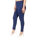 Mlada Slim Fit Jeggings with Elastic Waist Band for Women Office Work Formal Wear Trousers Stretch Cotton Knit High Waist Skinny Fit Jeggings Lycra Pants Travel Comfort Jeggings