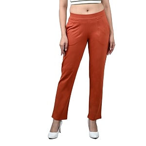 Mlada Straight Fit Cigarette Pencil Pants Elastic