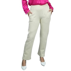 Mlada Straight Fit Cigarette Pencil Pants Elastic