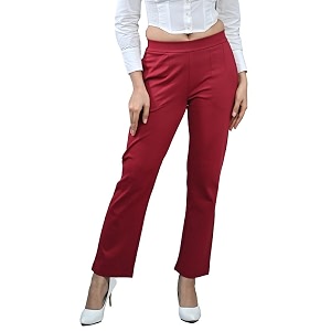 Mlada Straight Fit Cigarette Pencil Pants Elastic