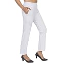 Mlada Straight Fit Cigarette Pencil Pants Elastic