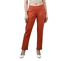 Mlada Straight Fit Cigarette Pencil Pants Elastic