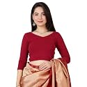 Mlada V-Neck Stretchable Saree Blouse Top for
