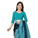 Mlada V-Neck Stretchable Saree Blouse Top for