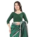 Mlada V-Neck Stretchable Saree Blouse Top for