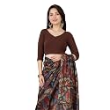 Mlada V-Neck Stretchable Saree Blouse Top for
