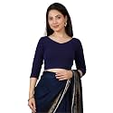 Mlada V-Neck Stretchable Saree Blouse Top for
