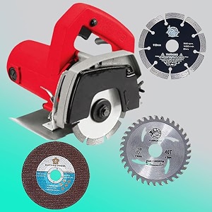 mld 4 inch height adjustable tiles cutter machine 1050w marble cutting machine with 3 pieces wheelsdiscs for cutting woodmetalbrickmarble size -110mm plastic multicolor