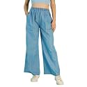 Cotton Denim Embroidery Cut Work Women Palazzo