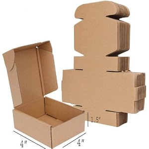 mm will care - we will care your products flat - self locking corrugated sturdy shipping boxes brown 9x6x4 inch pack of 100