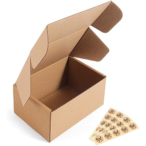 mm will care - we will care your products flat - self locking corrugated sturdy shipping boxes brown 9x6x4 inch pack of 100