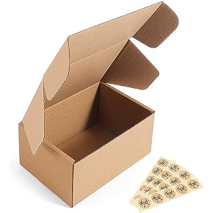 mm will care - we will care your products flat - self locking corrugated sturdy shipping boxes brown 7x5x275 inch pack of 25