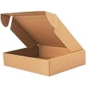 MM WILL CARE - WE WILL CARE YOUR PRODUCTS Flat - Self Locking Corrugated Sturdy Shipping Boxes Brown (9X6X3 Inch, Pack Of 25)