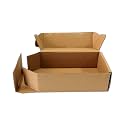 MM WILL CARE - WE WILL CARE YOUR PRODUCTS Flat - Self Locking Corrugated Sturdy Shipping Boxes Brown (7.5X4X1.5 Inch, Pack Of 50)