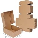 MM WILL CARE - WE WILL CARE YOUR PRODUCTS Flat Mailer Self Locking Corrugated Sturdy Shipping Boxes Brown (4X4X1.5 Inch, Pack Of 50)