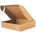 MM WILL CARE - WE WILL CARE YOUR PRODUCTS Flat - Self Locking Corrugated Sturdy Shipping Boxes Brown (6X5X1.5 Inch, Pack Of 100)