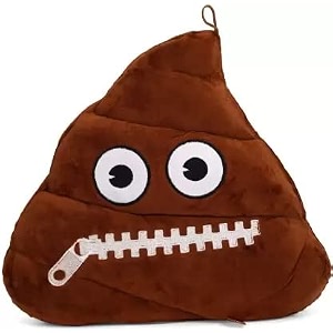 emoji poop zipper mouth face plush - 30 cm brown toys for kids toys pillow baby products kids toys toys for girls teddy bear baby toys new born baby products all toys for boys toy soft toys soft toys for girls toys for 1 year old gifts teddy bear