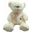 Bear Plush with Satin Bow Cream Colour 50cm - 50 cm (Cream) toys for kids toys pillow baby products kids toys toys for girls teddy bear baby toys new born baby products all toys for boys toy soft toys soft toys for girls toys