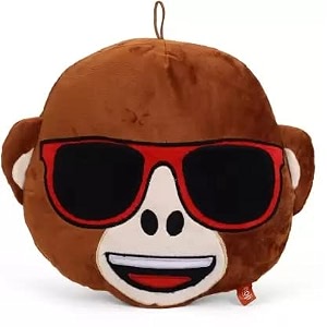 emoji monkey feeling cool face plush - 30 cm browntoys for kids toys kids toys teddy bear baby toys toys for girls toys for boys toy soft toys soft toys for girls birthday gift for girls toys for 1 year old gift for girls birthday gift for women