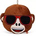 Emoji Monkey Feeling Cool Face Plush - 30 cm (Brown)toys for kids toys kids toys teddy bear baby toys toys for girls toys for boys toy soft toys soft toys for girls birthday gift for girls toys for 1 year old gift for girls b
