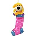 Yellow Dog Plush X'mas Stocking Pink Colour - 45 cm (Multicolor) toys for kids toys pillow baby products kids toys toys for girls teddy bear baby toys new born baby products all toys for boys toy soft toys soft toys for g