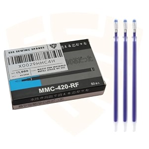 mmc-420-rf magic pen with removable ink pack of 50  heat erasable invisible marking pen for fabric amp cloth  tailor39s steam-disappearing ink  garment industry professional marking tool