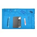 MMOBIEL Soldering and Repair Mat Silicone - 55 x 35 cm - Heat-Resistant up to 500°C - Large Workbench Mat for Soldering, Phone and Computer Repair