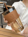 MMTSWorld Reusable Glass Coffee Sipper Tumbler with