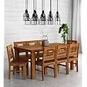 Sheesham Wood 8 Seater Dining Table with Chairs Wooden Dining Chair and Table Set for Dinner Room || Solid Wood Dining Room Sets for Home Restaurant - Natural Brown