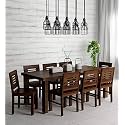 Sheesham Wood 8 Seater Dining Table with Chairs Wooden Dining Chair and Table Set for Dinner Room || Solid Wood Dining Room Sets for Home Restaurant - Provincial Teak Finish