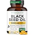 MNO Black Seed Oil Capsules 1000mg Per Serving, High TQ, 120 Count Supply
