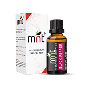 mnt black pepper essential oil 100 pure natural amp therapeutic grade oil for hair skin massage amp aromatherapy 30ml