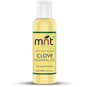 mnt clove essential oil - 100 pure amp natural therapeutic grade oil for toothache hair and skin 200ml