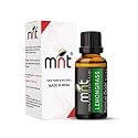 MNT Lemongrass Essential Oil - 100% Pure &amp; Natural Insect Repellent Oil/Therapeutic Grade Oil for Skin, Hair, Home Fragrance and Aromatherapy (15ML)