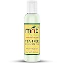 MNT Tea Tree Essential Oil 100% Pure, Natural &amp; Undiluted Therapeutic Grade oil for Acne, Scars, Healthy Skin, Face Care, Hair Dandruff and Aromatherapy (100ML)
