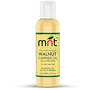 mnt walnut cold pressed carrier oil 200ml 100 pure natural amp therapeutic grade amp aromatherapy for hair care and skin care