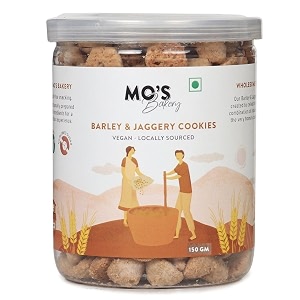 mo39s barley amp jaggery 150 g vegan  healthy snack for kids and adults  100 natural amp preservatives free  high fiber amp diabetic friendly cookies