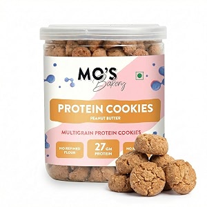 mos peanut butter protein cookies  200g  27 g protein per 100g serve  mini healthy cookies for kids amp adults  tea time snack  multigrain plant-based snack with ragi oats barley amp jaggery  high protein  no palm oil no maida no refined sugar