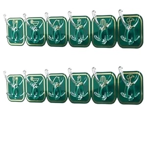 2 pcs - no drilling needed sticker hooks for walls  strong amp durable self adhesive wall hooks  suitable for all surfaces wall stick hook  quick installation row hooks for hanging  green 