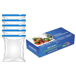 bpa-free zip lock bag for fridge  resealable ziplock pouch for food amp travel  leakproof freezer storage bags  zip lock covers amp zipper pouch for kitchen  freezer storage bags-v-325