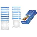 Ziplock Pouch Veg Bag, Ziplock Bag for Storage, Freezer RE-USABLE Zipper Bags, Ziplock Plastic Bags for Fridge Food Storage, Reusable and Reclosable with Slider Lock (Pack of 15)- UR- 699