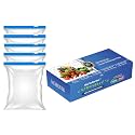 BPA-Free Zip Lock Bag for Fridge | Resealable Ziplock Pouch for Food &amp; Travel | Leakproof Freezer Storage Bags | Zip Lock Covers &amp; Zipper Pouch for Kitchen | Freezer Storage Bags-V-325