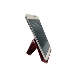mobile holding tabletop stand fixed view red with antiskid metal body unbreakable design best option for return gift on birthday  best for home living room kitchen bedroom 8x8cm
