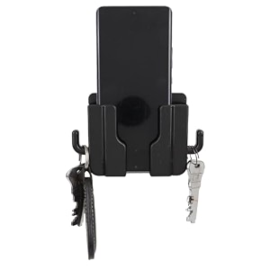 wallview tech mobile stand wall mount holder for charging ac remote holderkey chain amp with adhesive black