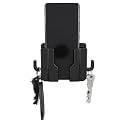 WALLVIEW TECH Mobile Stand Wall Mount Holder for Charging AC Remote Holder/Key Chain & with Adhesive (Black)